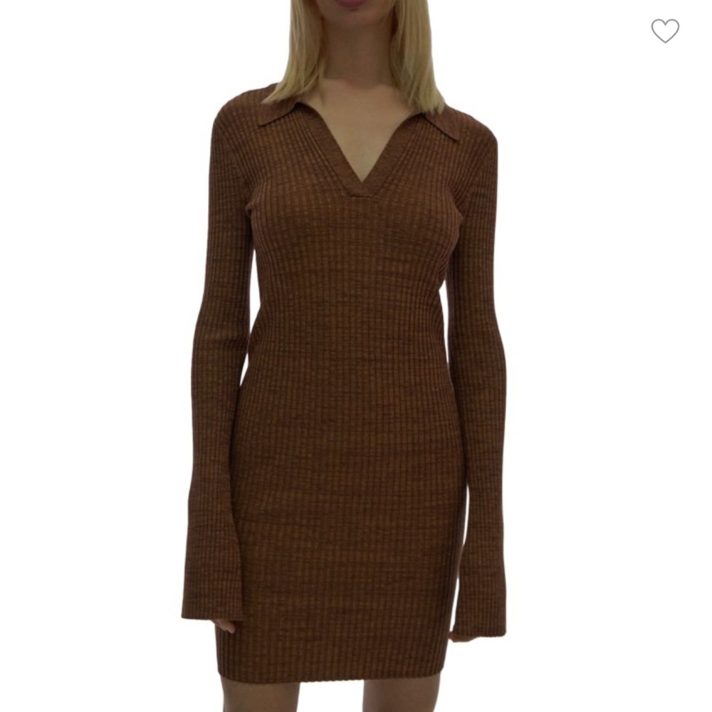 HELMUT LANG Marl Knit Mini Dress